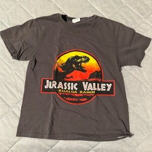 Jurassic Valley Kids Graphic Tee in Charcoal